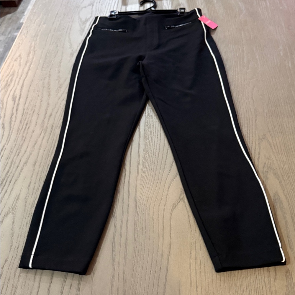 SPANX Black Pants with White Piping - Picture 8 of 8